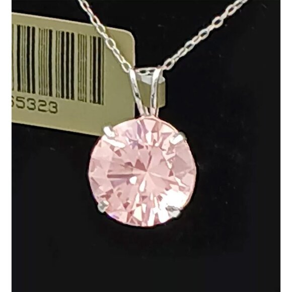 Genuine Cts Morganite Pendant 14k White Gold Necklaces